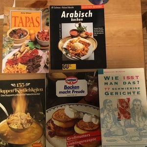 Set of 5 German cookbooks